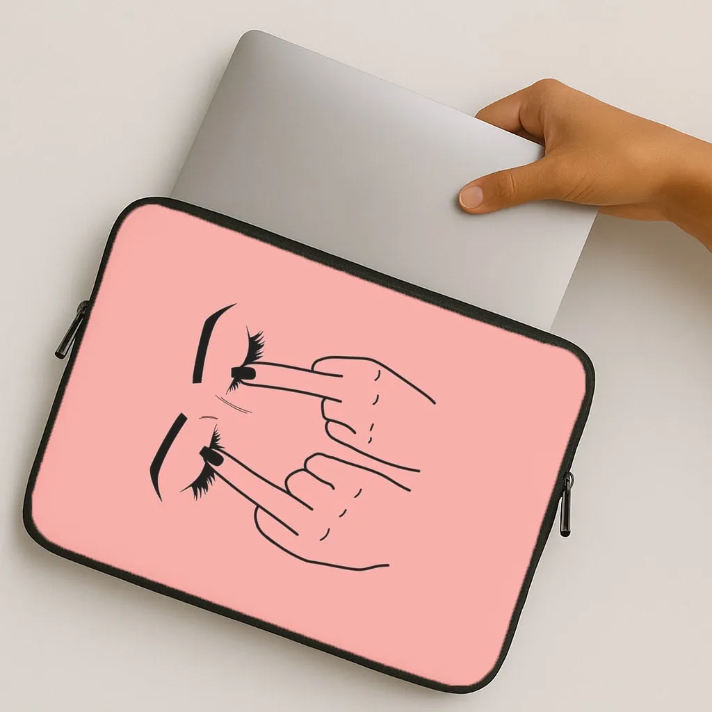 Middle Finger Eyes Laptop Sleeve Comfort Use