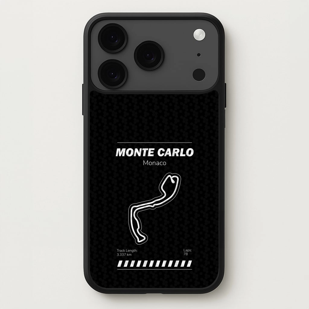 Matte Feel Texture Practical Look Monte Carlo Circuit Phone Case