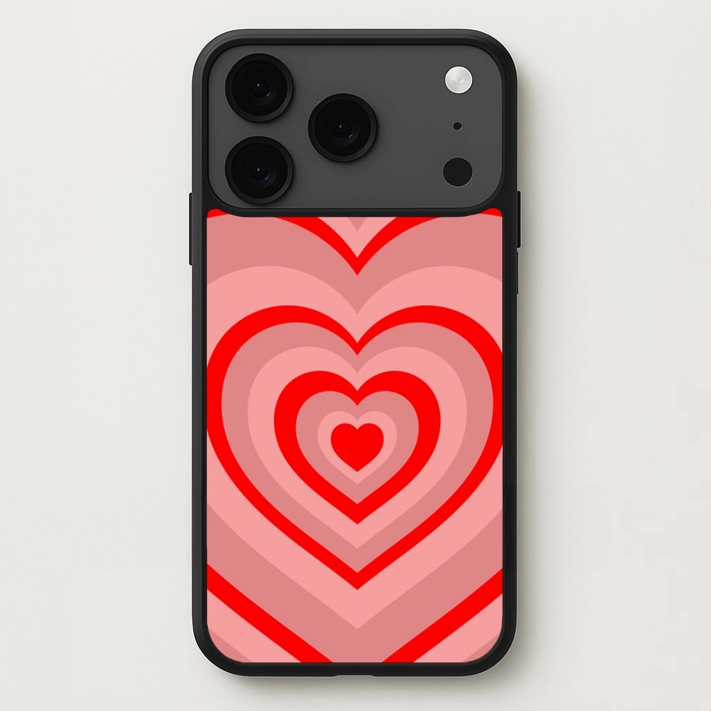 Red - Colourful Hearts Phone Case Portable Layer