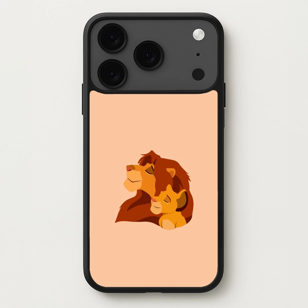 Recyclable Material Color Finish King Lion And Cub Phone Case