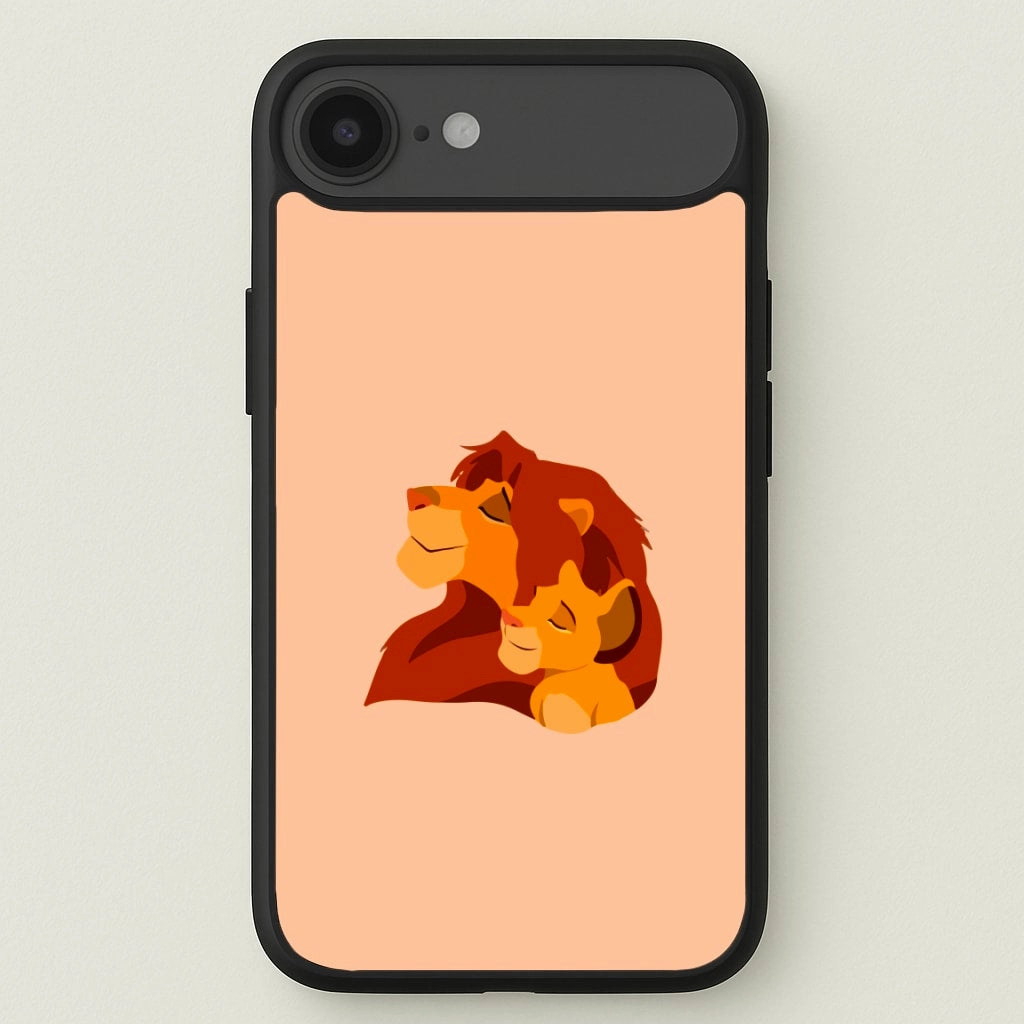 King Lion And Cub Phone Case Travel Friendly Casual Look