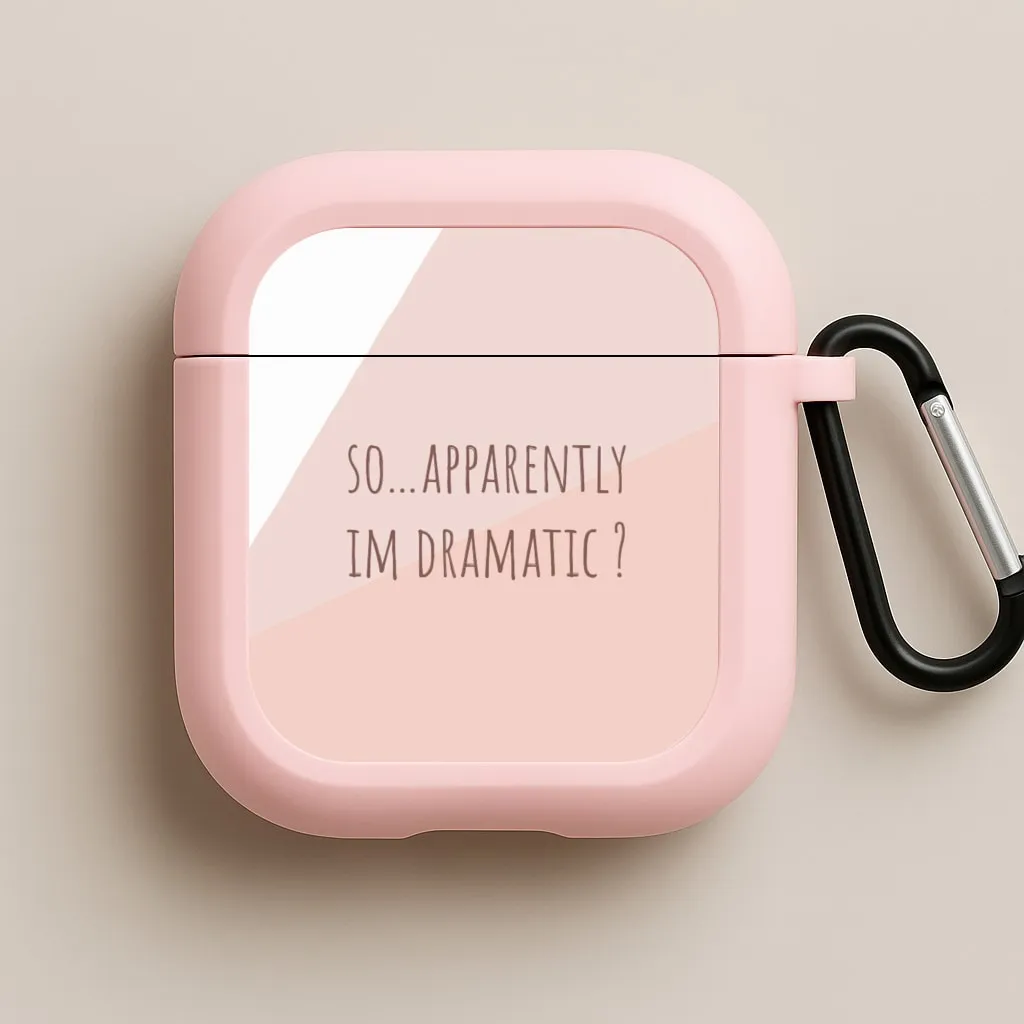Apparently Im Dramatic - Sassy Quotes AirPods Case stylish aesthetic protector vivid gradient commuter airpods case
