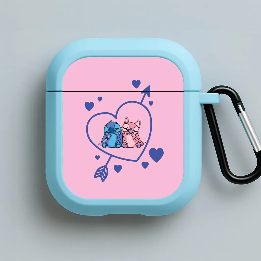 Arrow Heart - Pink Alien AirPods Case premium matte silicone shell portable pocket leather airpods shell