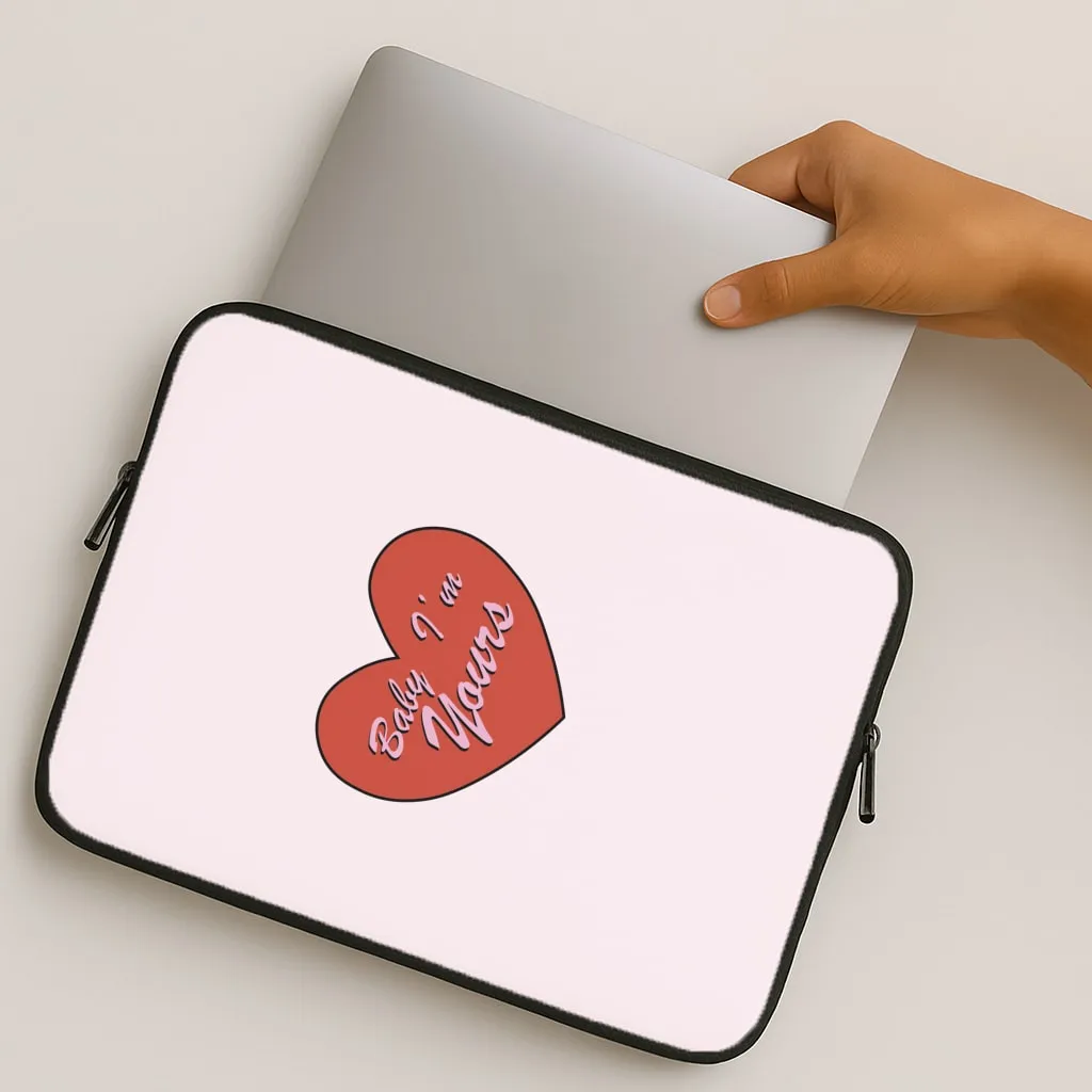 Color Finish Minimal Pattern Baby I'm Yours Laptop Sleeve
