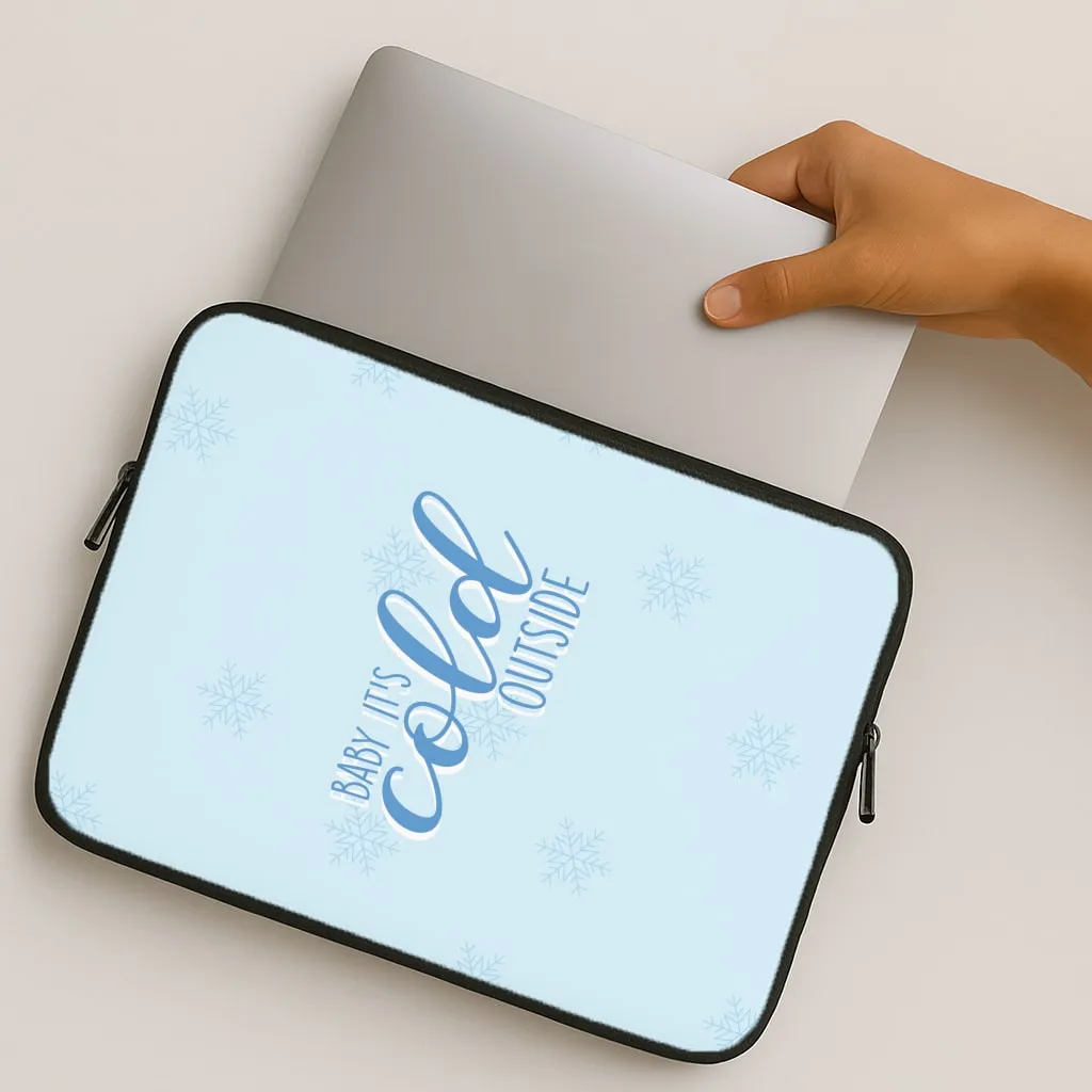 Polished Texture Finish Light Protection Baby It's Cold Outside - Christmas Songs Laptop Sleeve