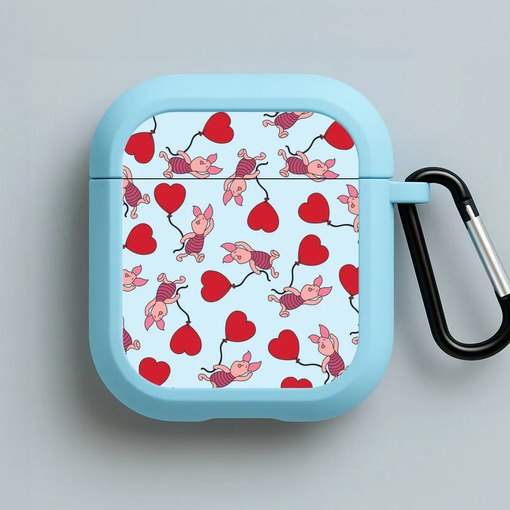 Baby Pig With Balloon Pattern AirPods Case Handheld Gadget Bag