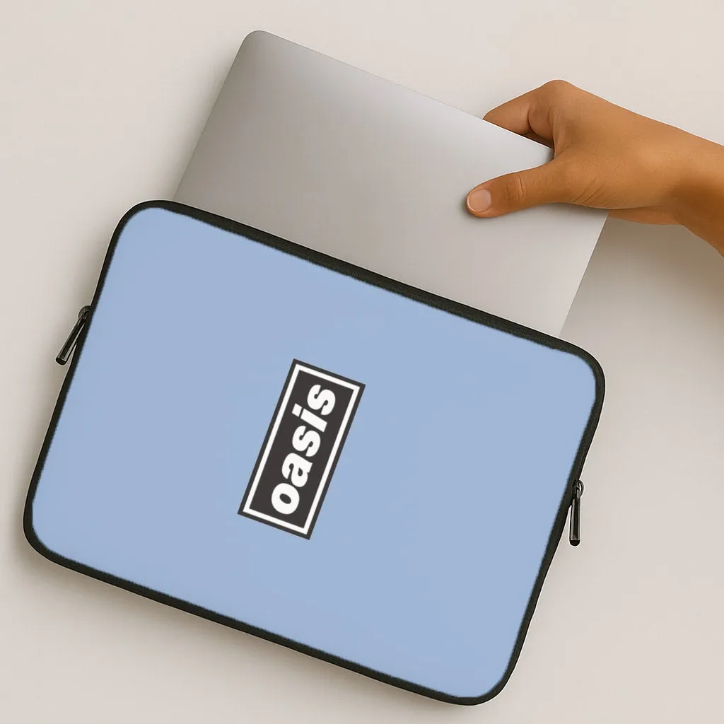 Band Name Blue Laptop Sleeve Urban Minimalism Hybrid Edge