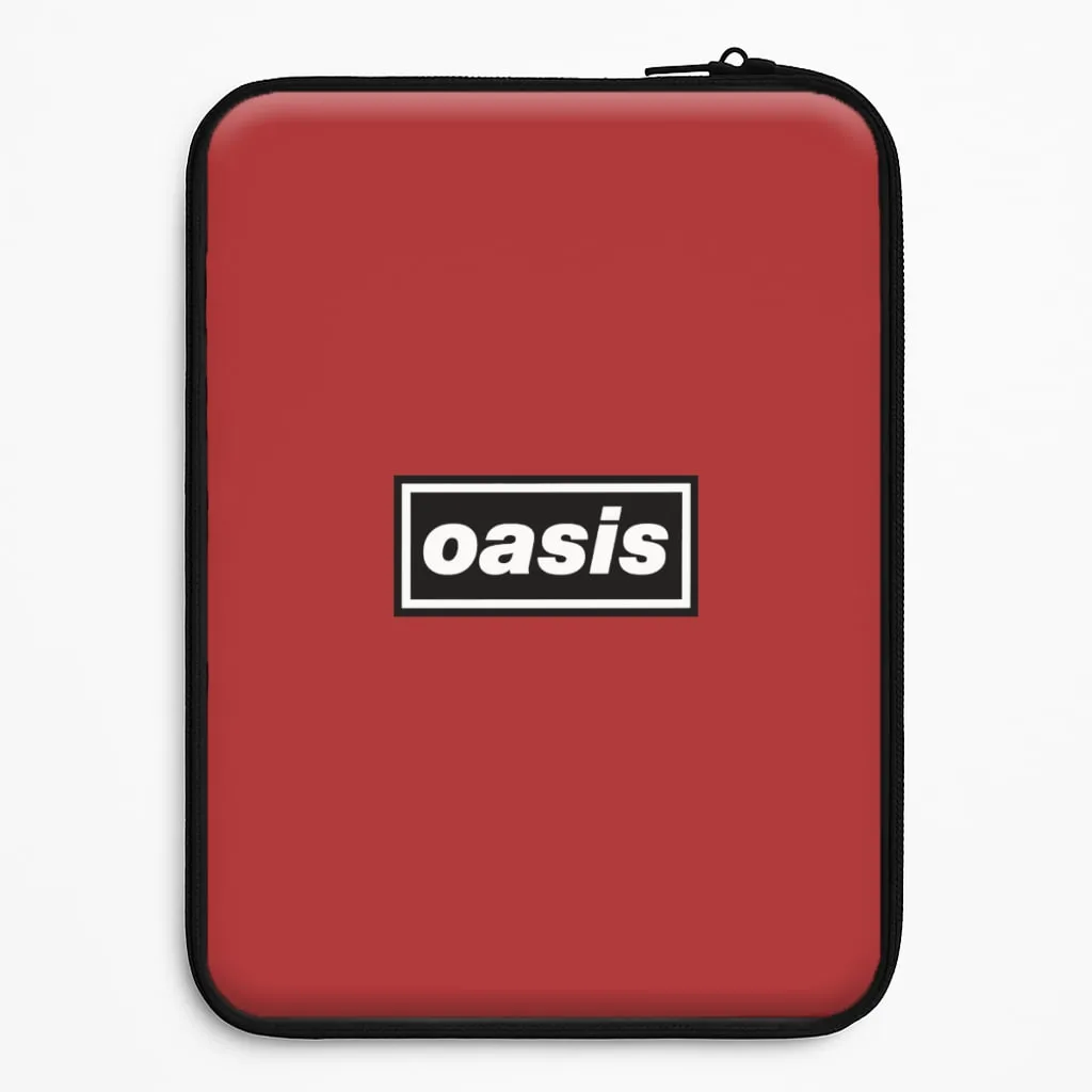Band Name Red Laptop Sleeve Matte Look Design