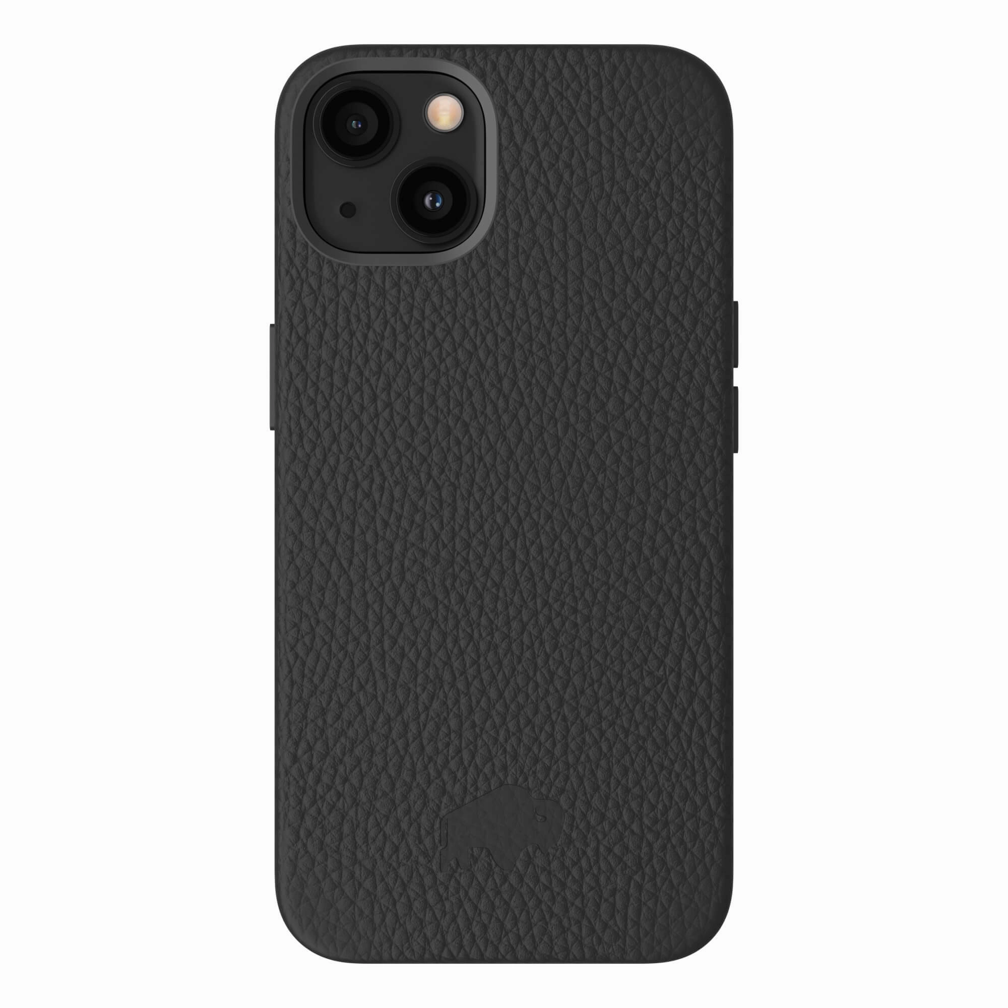 Barlow Leather MagSafe Case - iPhone 14 Plus, Pebble Black Flexible Material