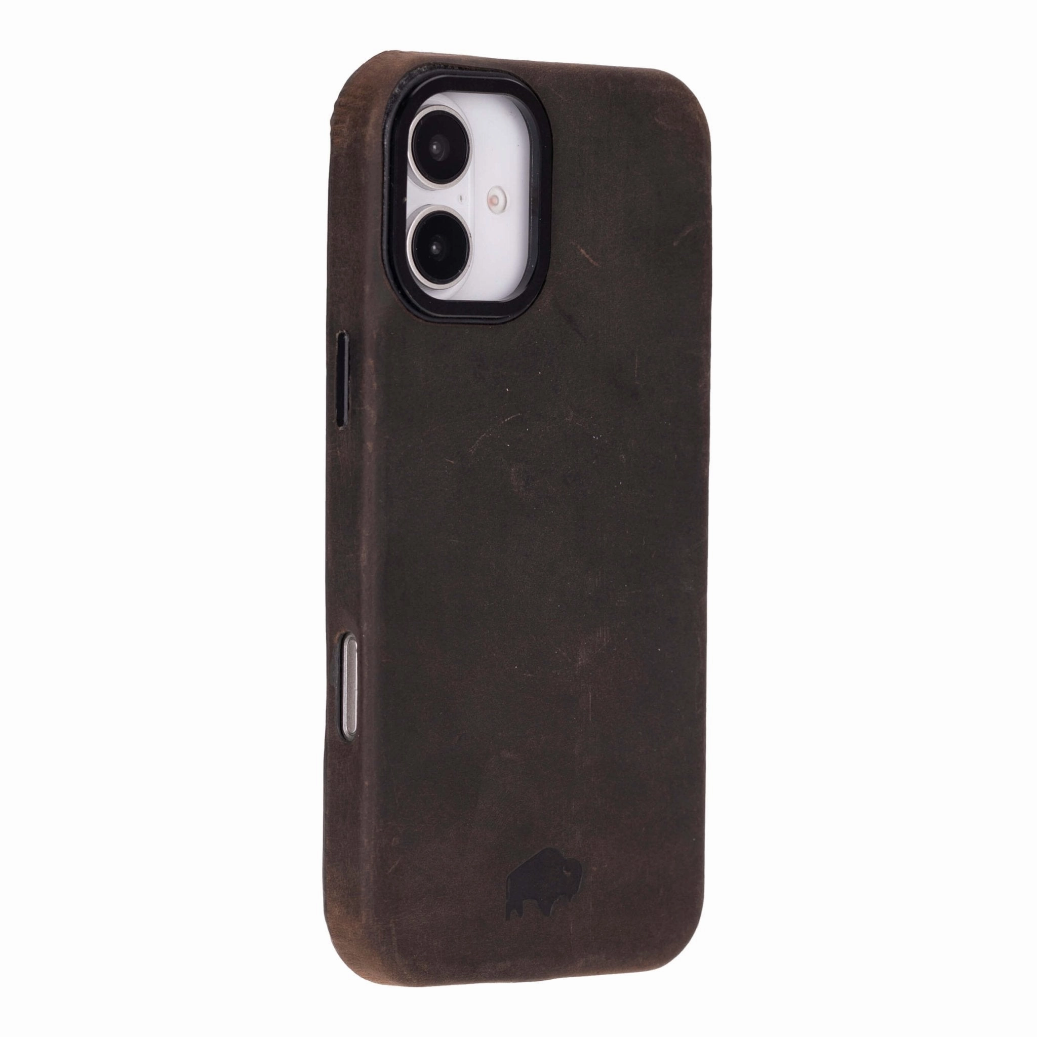 Barlow Leather MagSafe Case- iPhone 16, Distressed Coffee Outdoor Use Polished Style