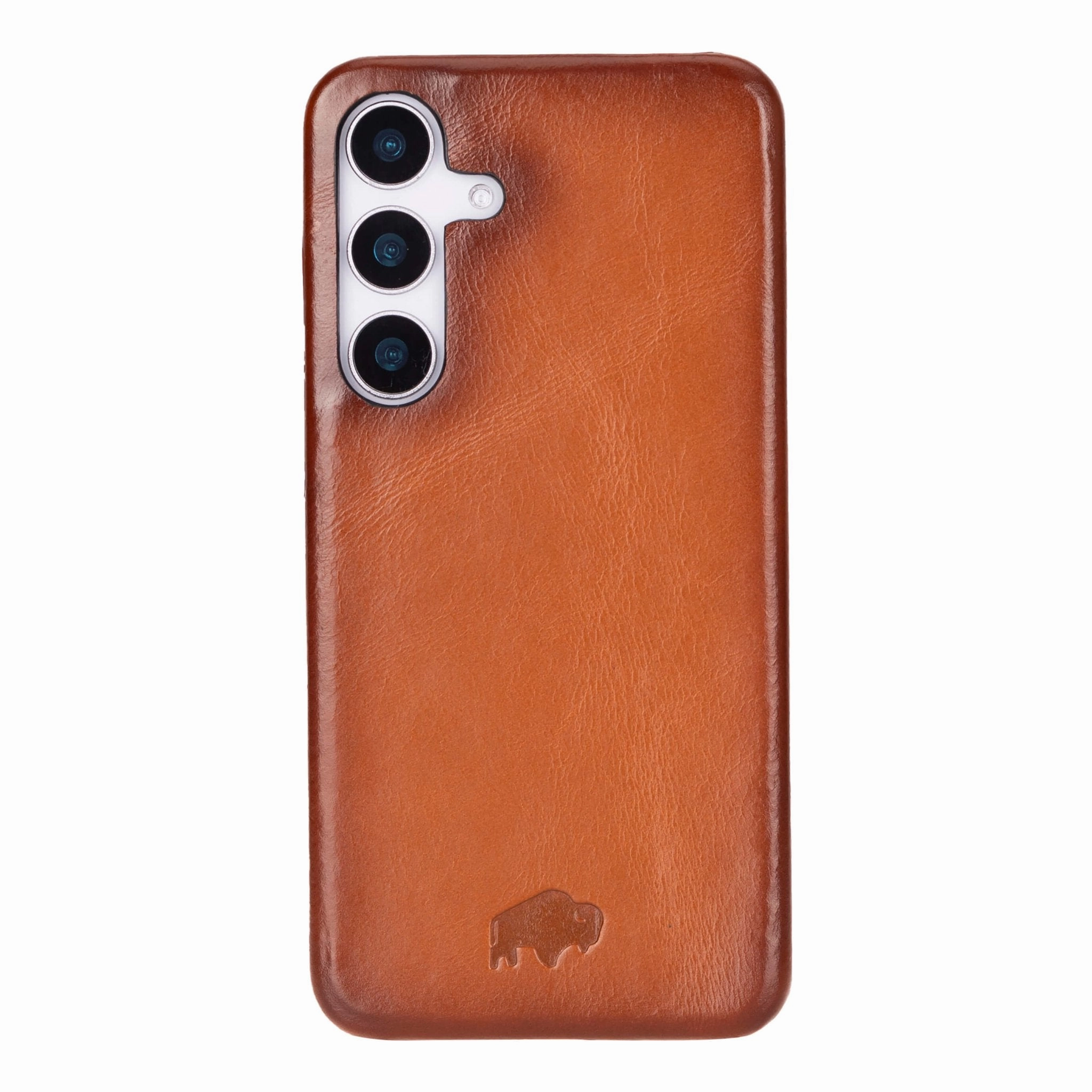 Patterned Design Barlow Leather Snap-On Case ?C Galaxy S25 Plus, Burnished Tan