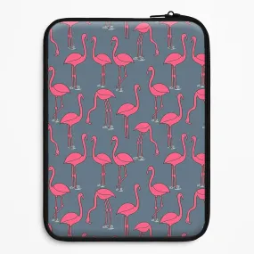 Basic Pink Flamingo Pattern Laptop Sleeve Durable Design Simple Finish
