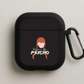 Sleek Protective Holder eco sustainable travel shell Be Your Own Psycho AirPods Case