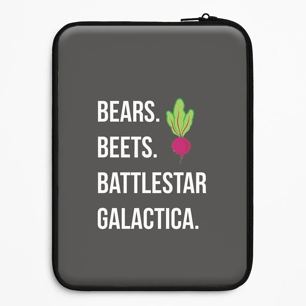 Bears. Beets. Battlestar Galactica Illustration Laptop Sleeve Trendy Texture Finish