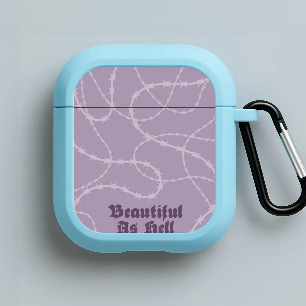 Beautiful As Hell Pattern AirPods Case Creative Compact Bag Modern Daily Organizer