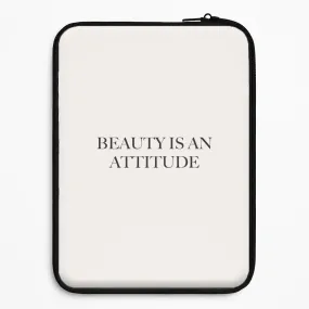 Ultra Slim Beauty Is An Attitude - Clean Girl Aesthetic Laptop Sleeve