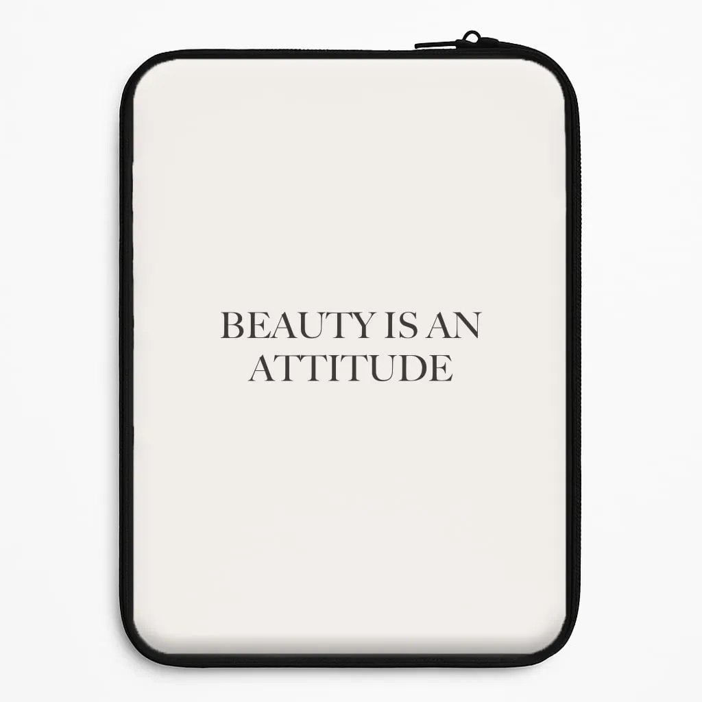 Ultra Slim Beauty Is An Attitude - Clean Girl Aesthetic Laptop Sleeve
