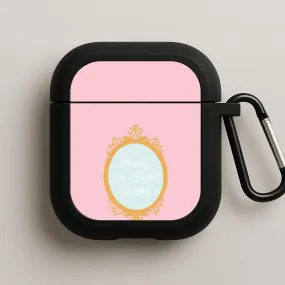 Beauty Is Found Within Mirror AirPods Case Creative Daily Holder soft pastel hybrid travel protector
