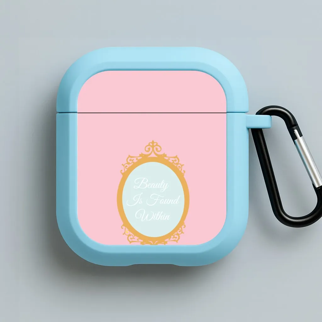 Beauty Is Found Within Mirror AirPods Case durable neon pocket protector