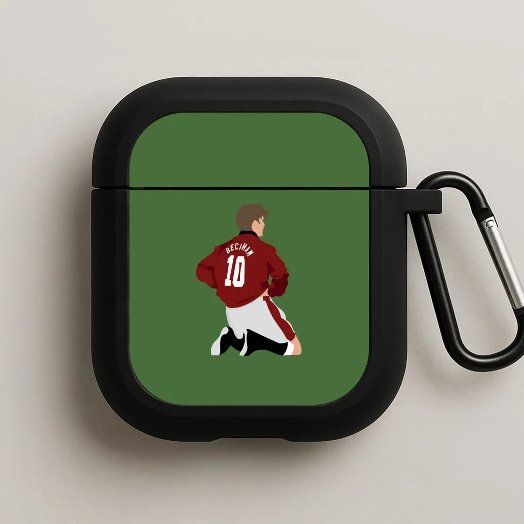 eco friendly commuter shell Durable Tech Pouch Beckham - Football AirPods Case