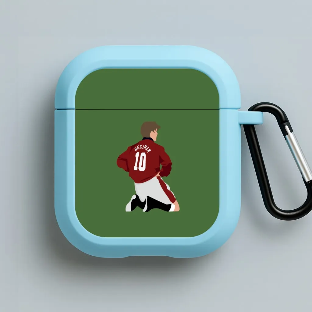 Beckham - Football AirPods Case durable silicone airpods cover Minimal Compact Shell