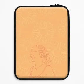 Clear Design Hybrid Touch Belly And Daisies Outline Laptop Sleeve