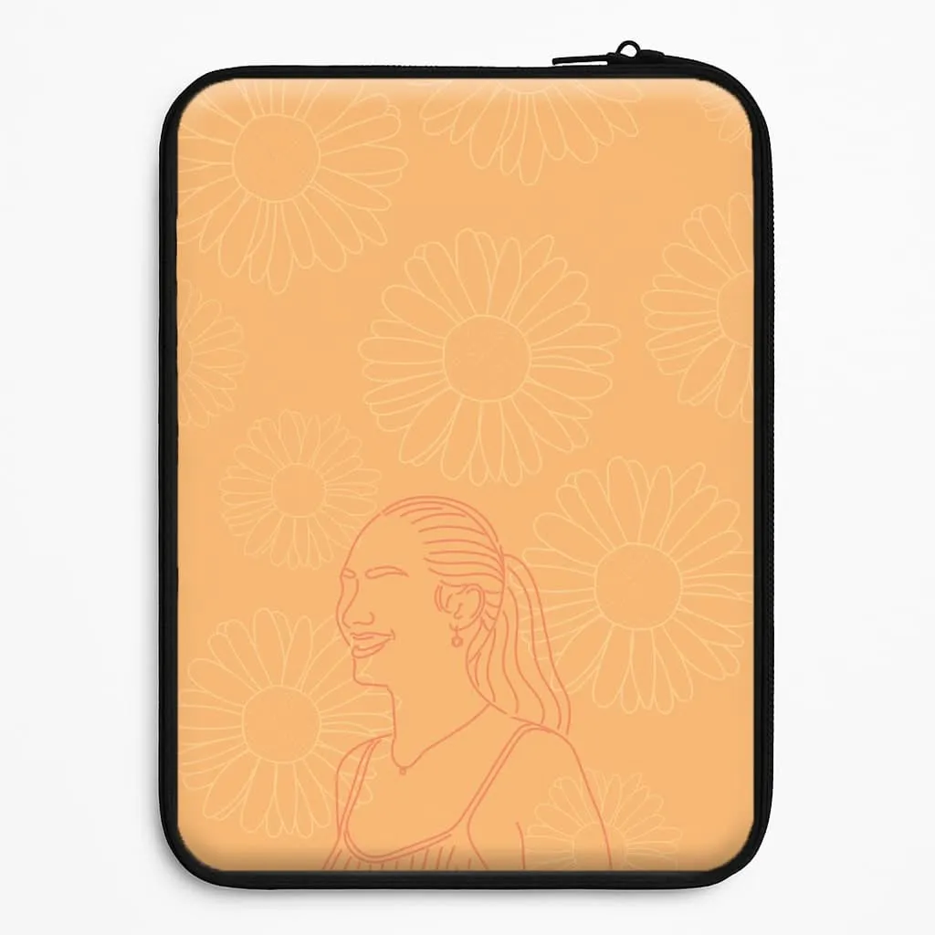 Clear Design Hybrid Touch Belly And Daisies Outline Laptop Sleeve