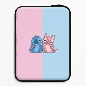 Best Friends - Pink Alien Laptop Sleeve Easy Access Bold colors
