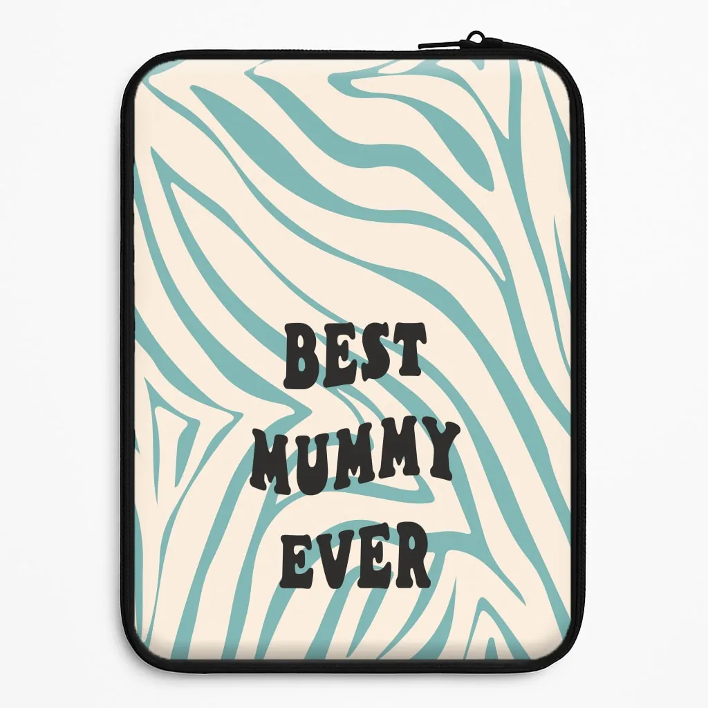 Minimal Surface Polished Texture Finish Best Mummy Ever - Personalised Mother's Day Laptop Sleeve