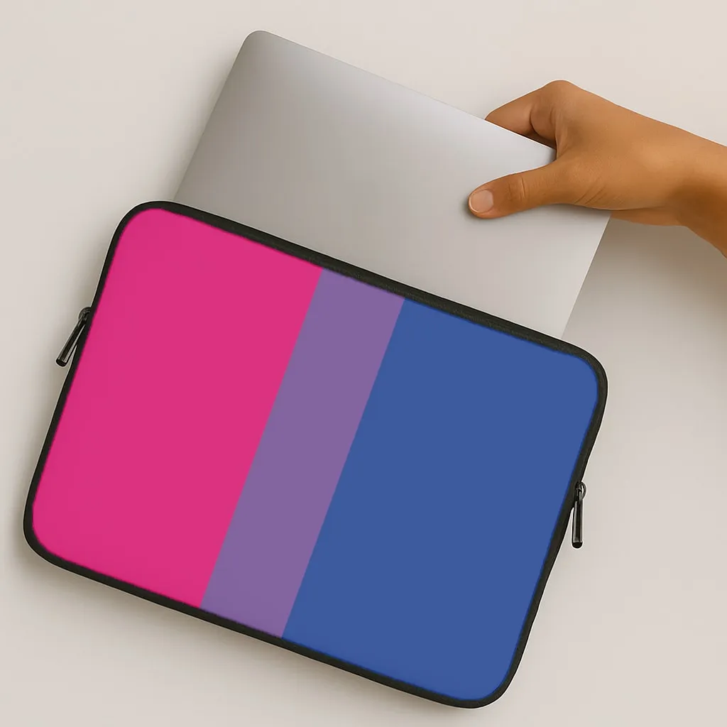 Matte Look Durable Edge Layer Bisexual Flag - Pride Laptop Sleeve