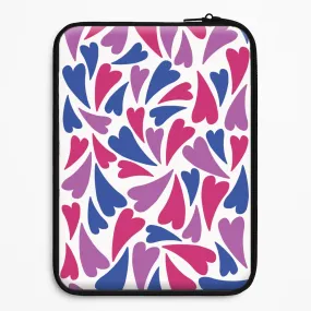 Reusable Material Bisexual Hearts - Pride Laptop Sleeve
