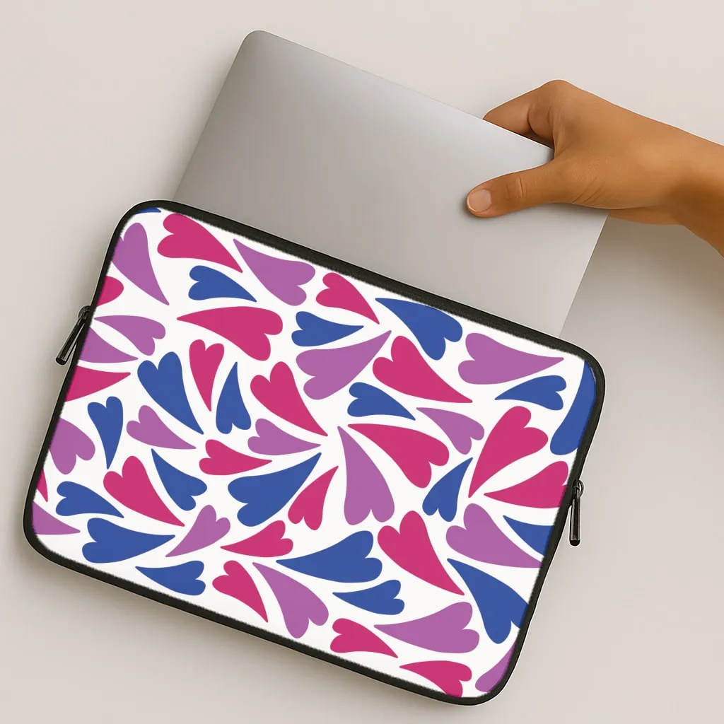 Bisexual Hearts - Pride Laptop Sleeve Glossy surface