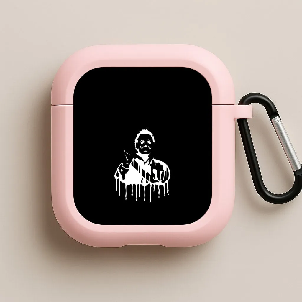 eco friendly neon travel protector matte soft texture case Black & White - Myers AirPods Case