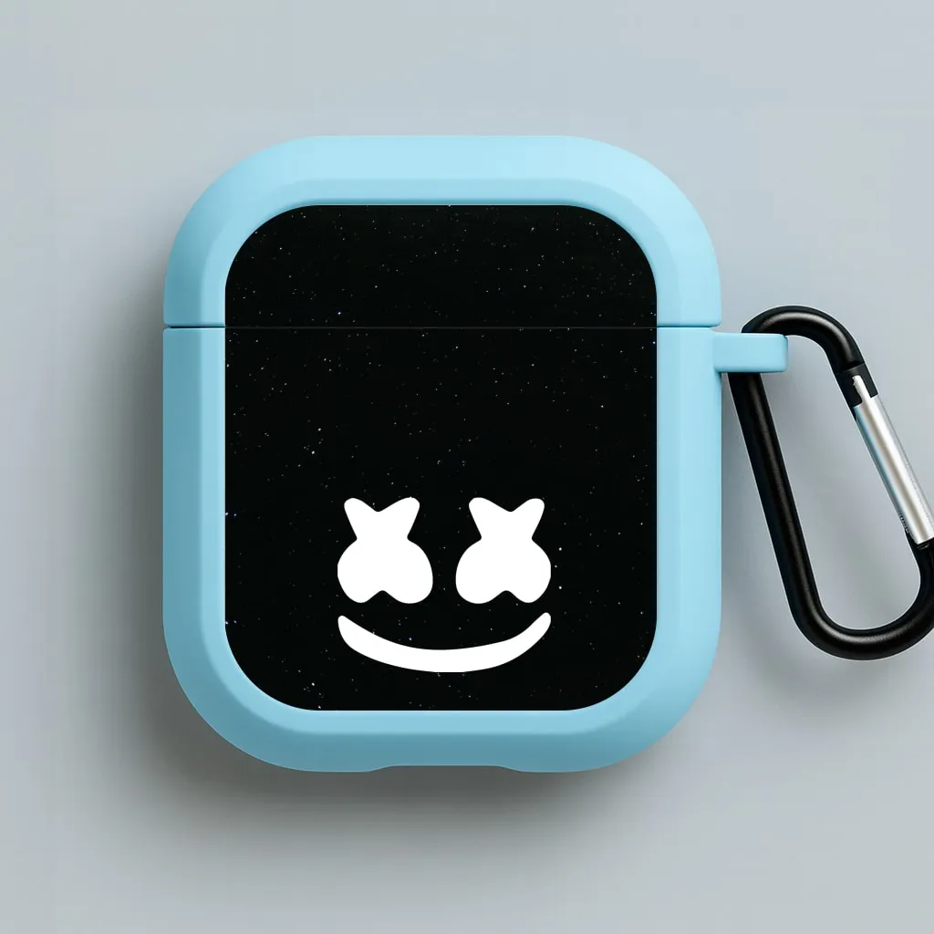 Black And White Helmet In Space  AirPods Case Everyday Carry Case