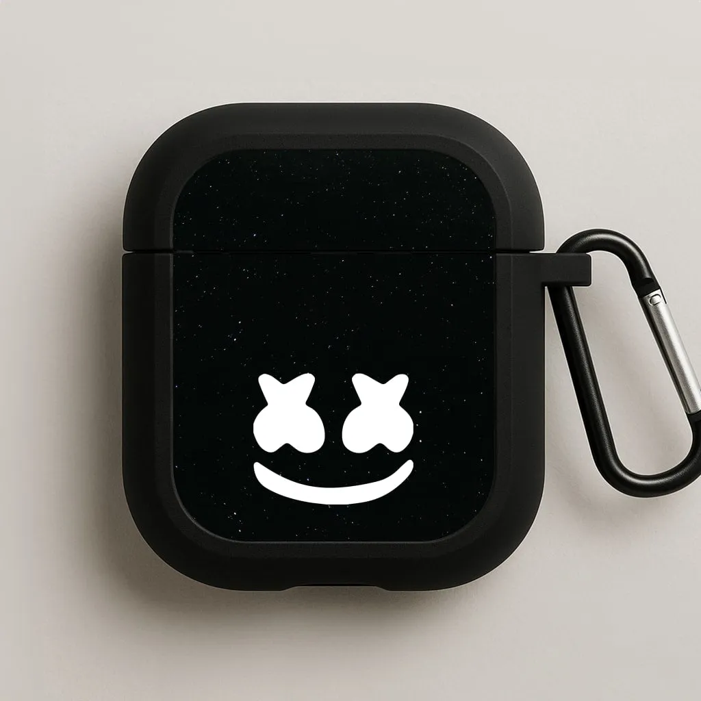 Minimalist Travel Organizer sleek portable pouch Black And White Helmet In Space  AirPods Case