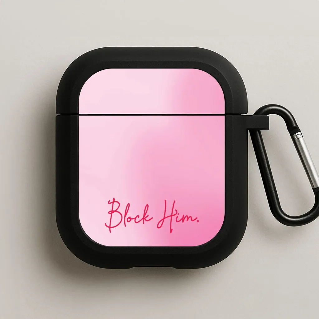 durable office airpods case Block Him Pink Gradient AirPods Case