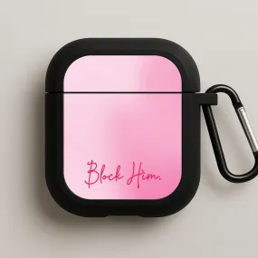 Block Him Pink Gradient AirPods Case compact everyday travel protector