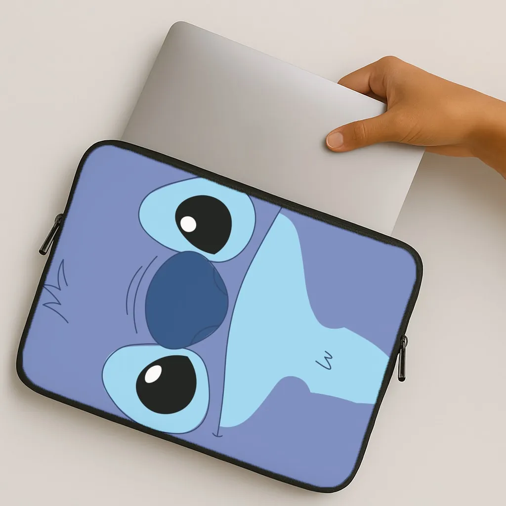 Blue Alien Face Laptop Sleeve Protective Gear
