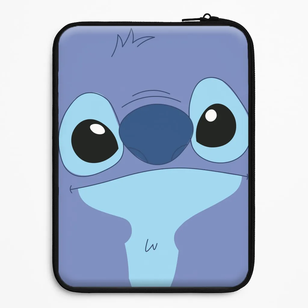 Stylish Layer Refined Shield Blue Alien Face Laptop Sleeve