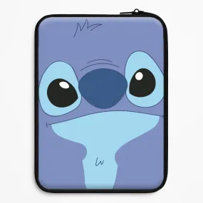 Stylish Layer Refined Shield Blue Alien Face Laptop Sleeve