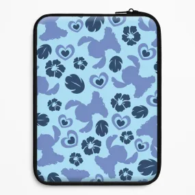 Blue Alien Silhouette Pattern Laptop Sleeve Casual Design Hybrid Grip