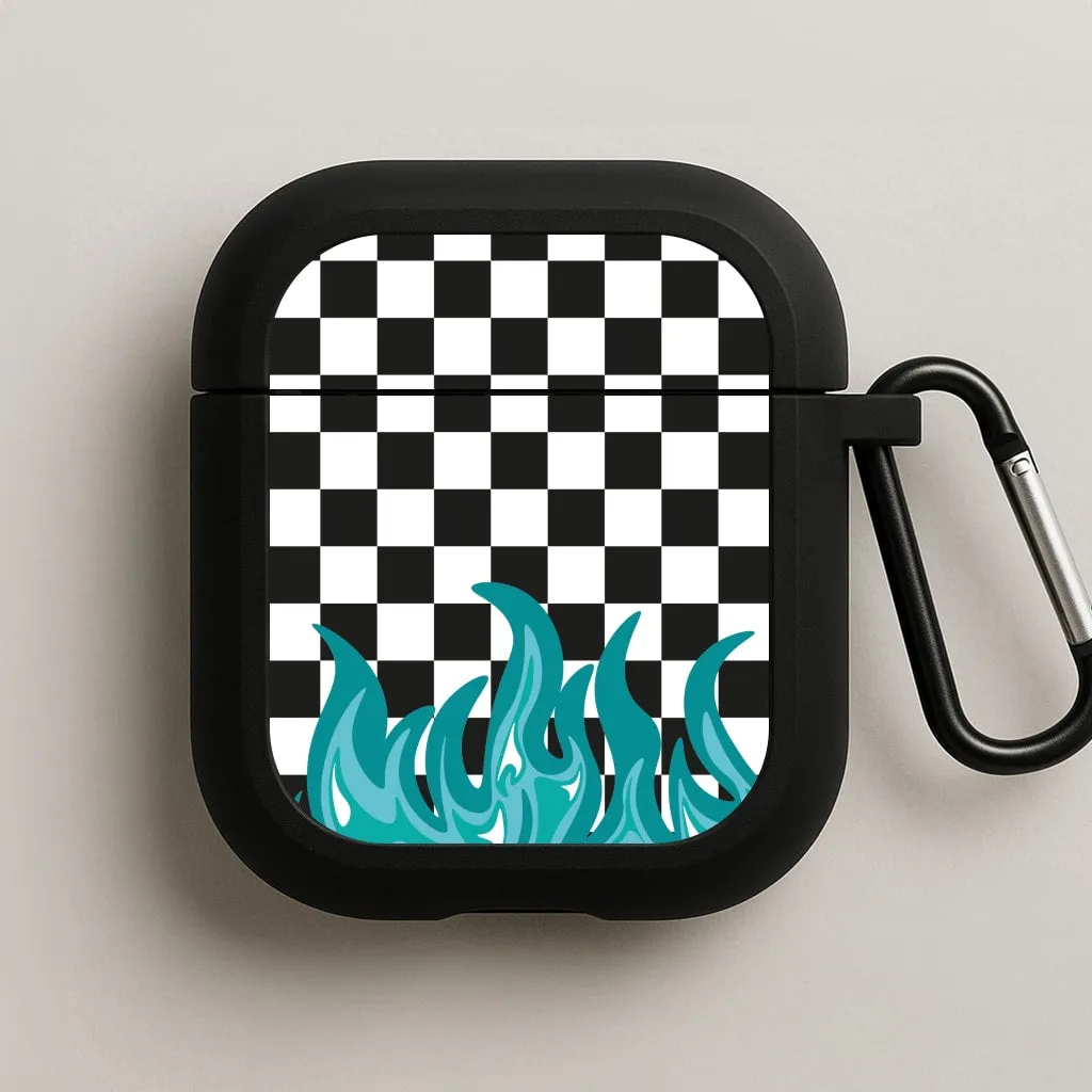 Blue Flame - Skate Aesthetic  AirPods Case travel protection case