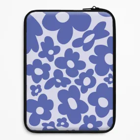 Blue Flowers - Trippy Patterns Laptop Sleeve Rugged Pattern Texture