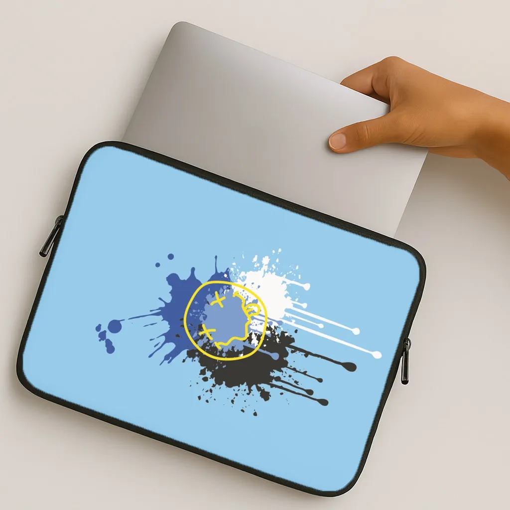 Smooth Grip Blue Graffiti - Skate Aesthetic  Laptop Sleeve