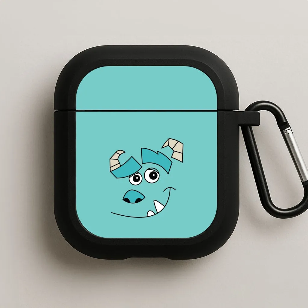 Blue Monster Face AirPods Case Compact Lifestyle Case Pocket Friendly Cover