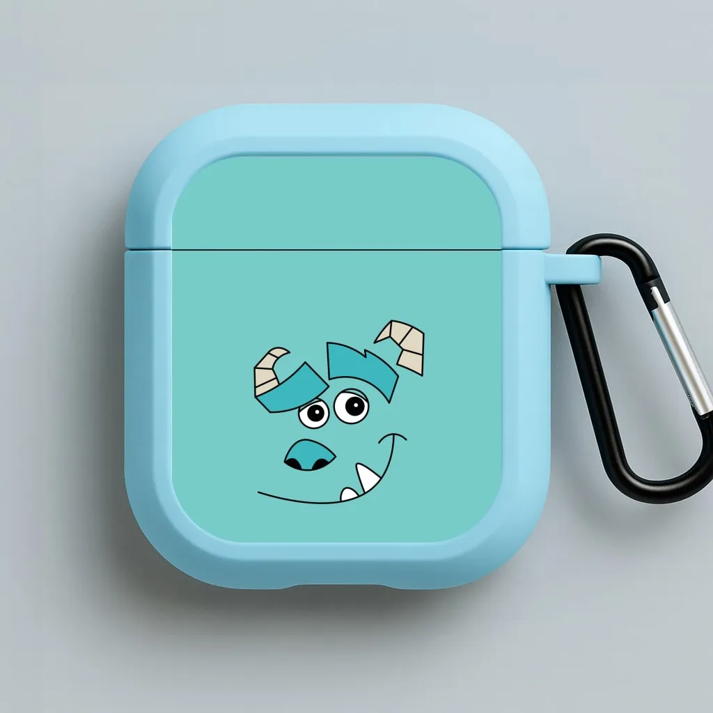 Blue Monster Face AirPods Case daily use protective shell