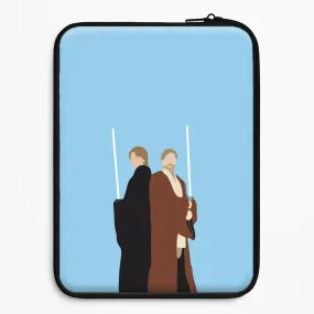 Skywalker and Kenobi Laptop Sleeve Tactile Buttons