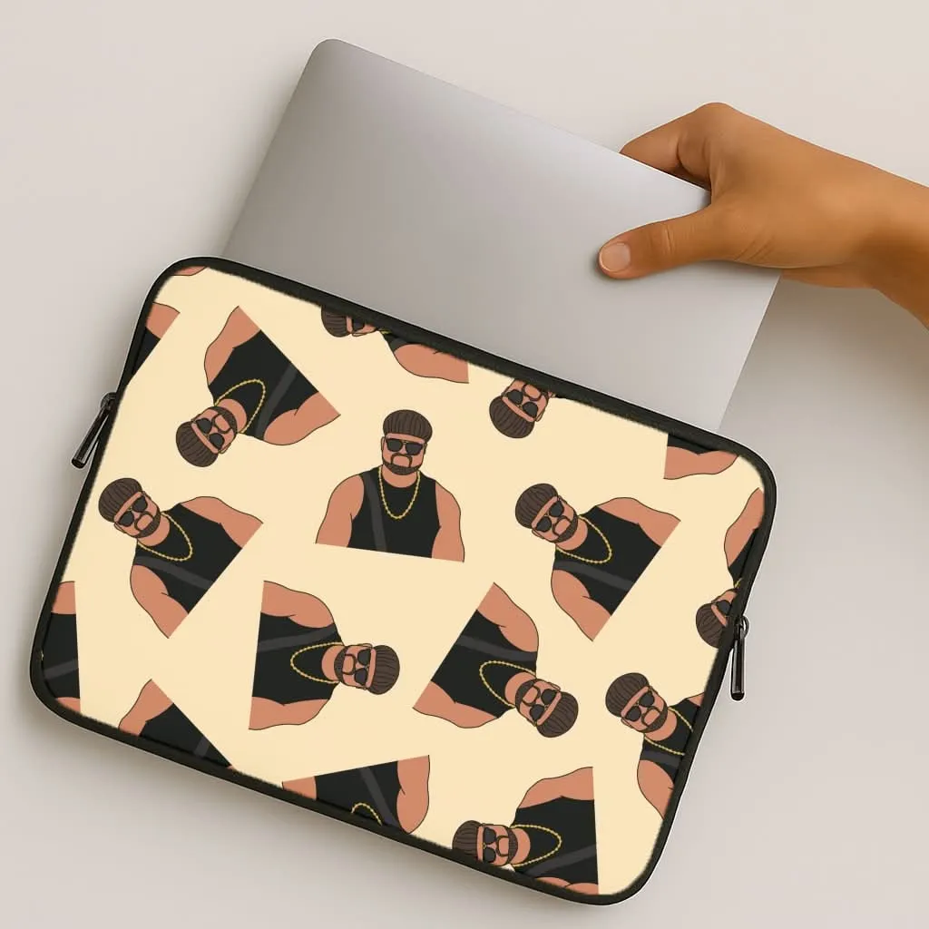 Ibiza Final Boss Pattern Laptop Sleeve Durable Surface Durable Texture Finish