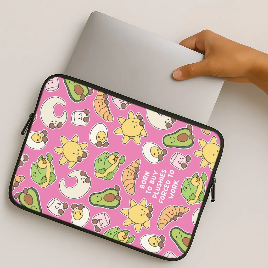 Vivid Surface Detail Born To Buy Plushy Laptop Sleeve