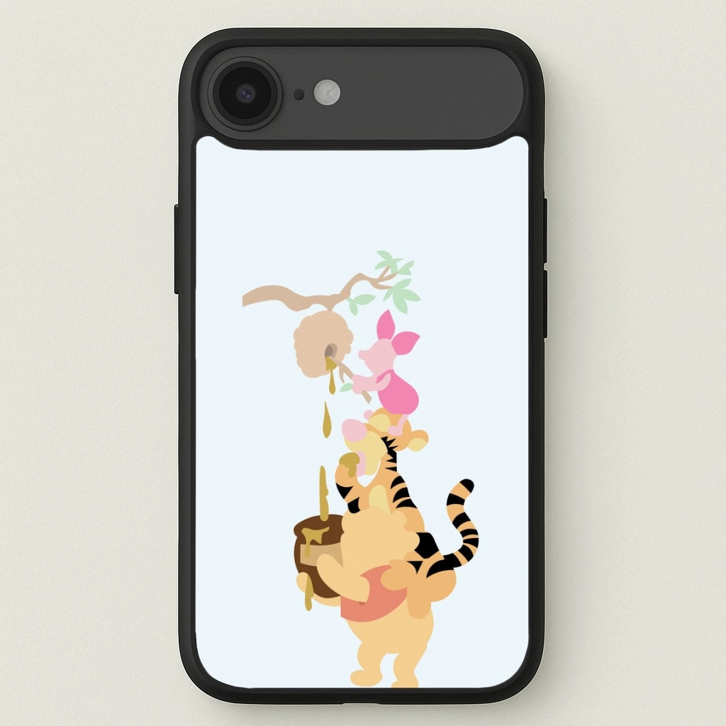 Bouncing Tiger , Piglet , Yellow Bear Phone Case Light Structure